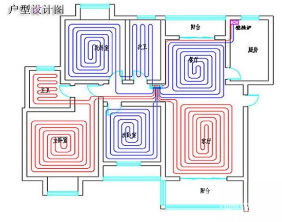 地暖安裝示意圖1